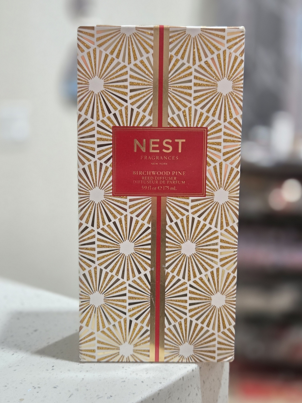 NEST Fragrances Birchwood Pine Reed Diffuser - Gold & Red